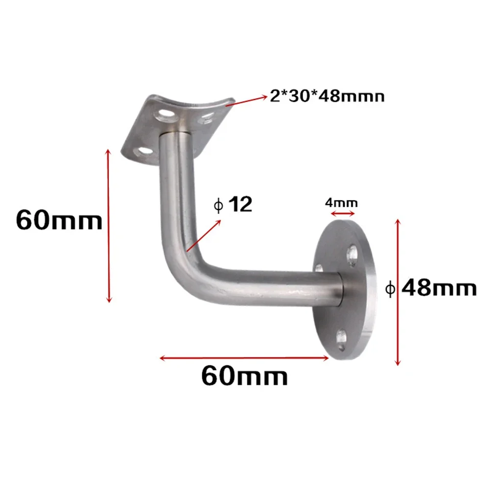 บันได Handrail Bracket สแตนเลสสตีลวงเล็บบันได Handrail สนับสนุน Fixing ผู้ถือฮาร์ดแวร์ไม้ Handrail อุปกรณ์เสริม