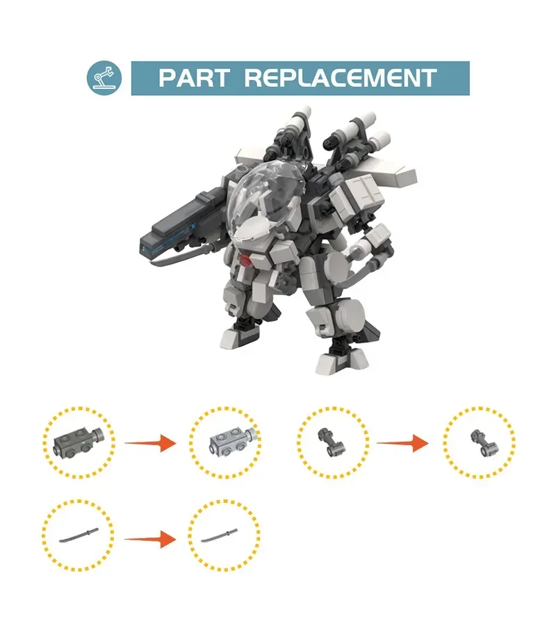 Schmuck Kreatives Exoskelett Kampfmaschine Infanterie-Roboter Bausteine MOC Kinderpuzzle Montage-Spielzeug Geburtstagsgeschenk – Detail 25