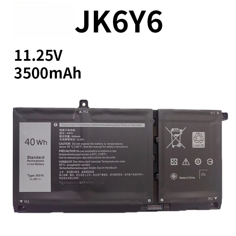 High Quality R8D7N Laptop Battery For Dell 15 3510 5401 5405 5408 5505 JK6Y6 11.25V 3500mAh Long Lasting Battery