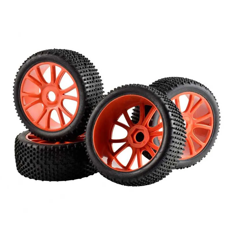 2Pcs RC Remote Control Car Buggy Tire HSP 112*43mm Hexagon Adapter 17mm For 1/8 Nitro Baja Rubber Tyre Tires & Wheel Rim