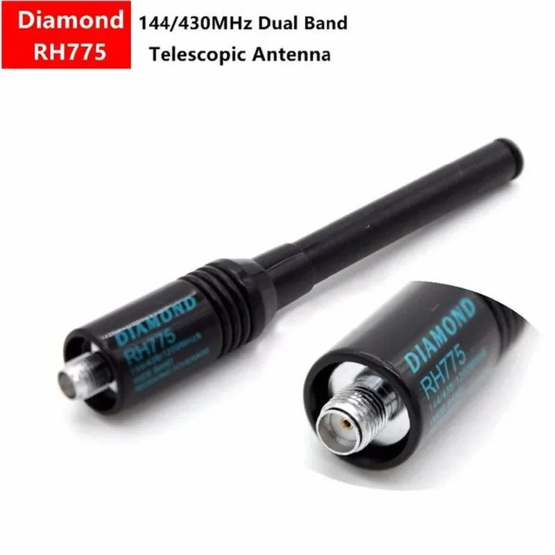 Diamond RH775 144/430MHz 900MHz Dual Band Telescopic Antenna SMA Male/Female/BNC for Baofeng Yaesu Vertex Kenwood TYT ICOM Radio