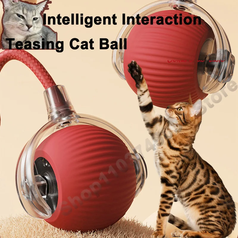 Interactive Cat Toys Ball Auto Electric Rolling Ball Toys for Cats/Kitty Pets Smart Automatic Teaser USB Rechargeable 2024