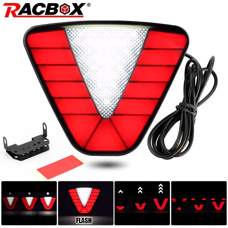 F1 Trapeze Style LED Tail Brake Light Pilot Light Stop Safety Light Warning Reverse Signal Lamp 12V For Car Truck ATV Tractor RV