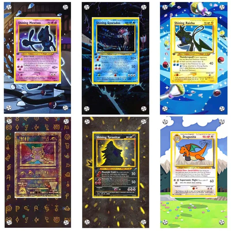 display-de-arte-para-cartao-pokemon-1st-mewtwo-gyados-cartao-de-colecao-de-jogos-acrilicos-vitrine-de-arte-pintura-estendida-tijolo-preso