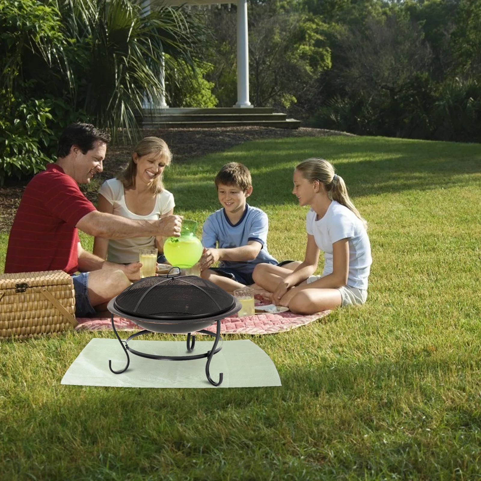 1Pcs Feuerfeste Matte Tragbare Grau Klapp Tisch Matte Wärmedämmung Decke Outdoor Herd Pad Grill Schutz