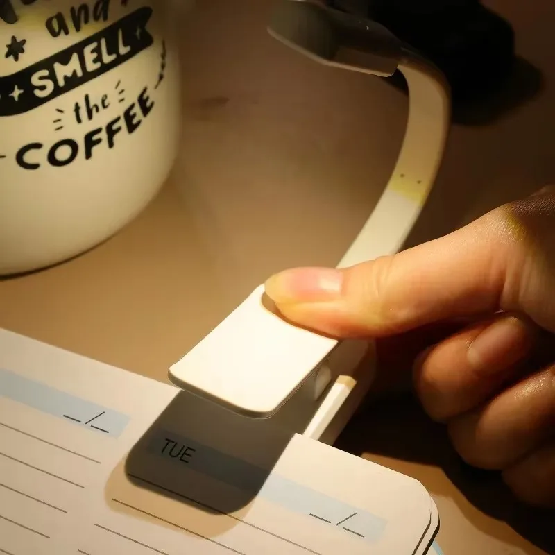 LED Book Night Light Rechargeable Reading Light 3 Brightness Adjustable Lamp Flexible Table Lights for Travel Bedroom Dormitory