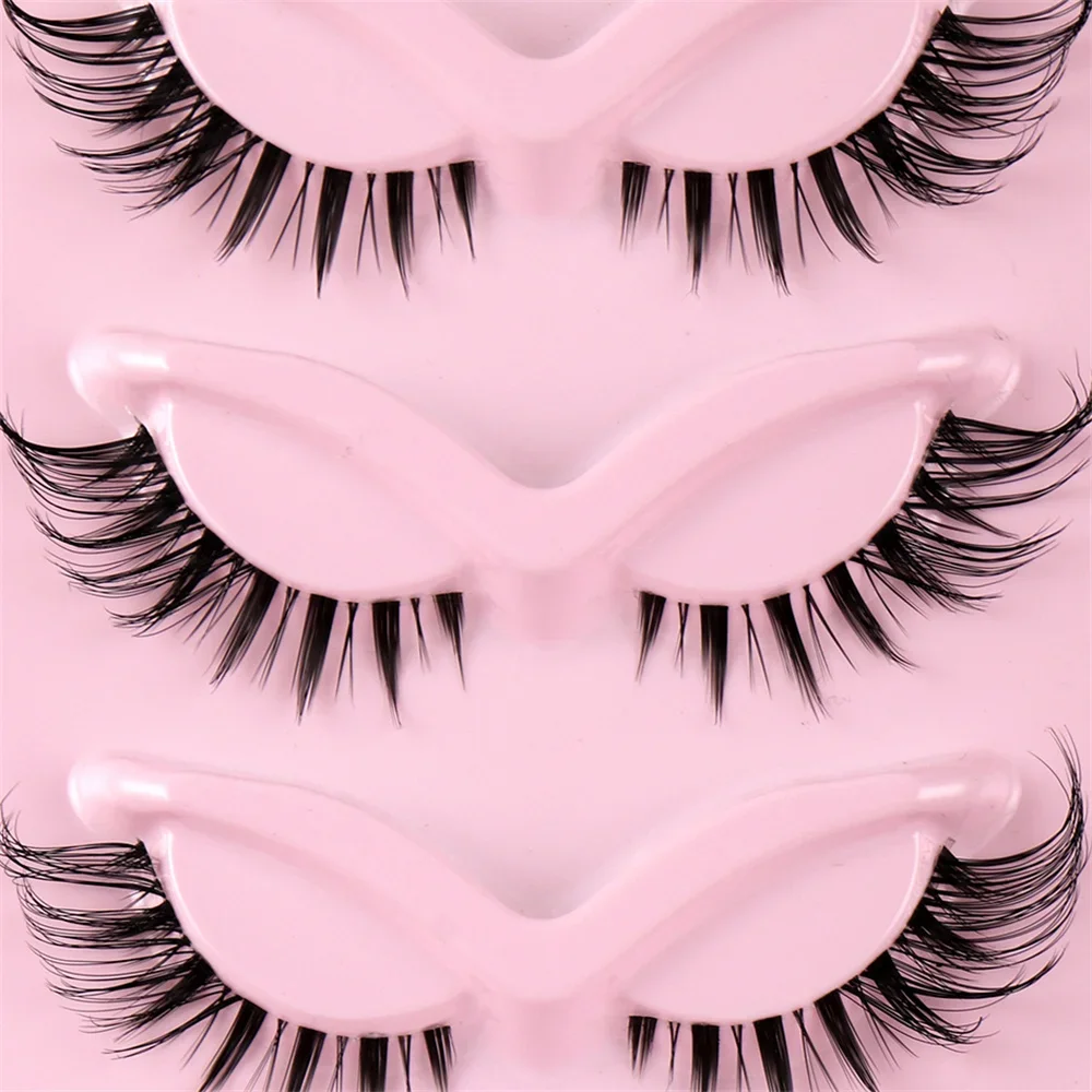 5 Pairs Cat/Fox Eye Effect Dramatic Lashes Dramatic Volume Lashes Extension Makeup 6D Fluffy lashes Faux Mink Eyelashes