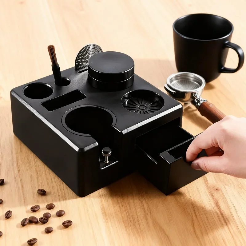 

Espresso Coffee Tamp Station 9 in 1 Espresso Organizer Fit 51 54 58MM Distributor Portafilter Holder & Puck Screen Accessories