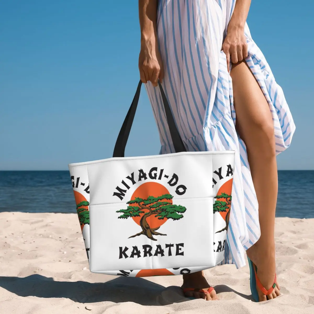 Miyagi Do Jo Karate Martial Beach Tote Bag Sport Gym Yoga Duffle Large Tote Bag Women Travel Bag Fitness bag