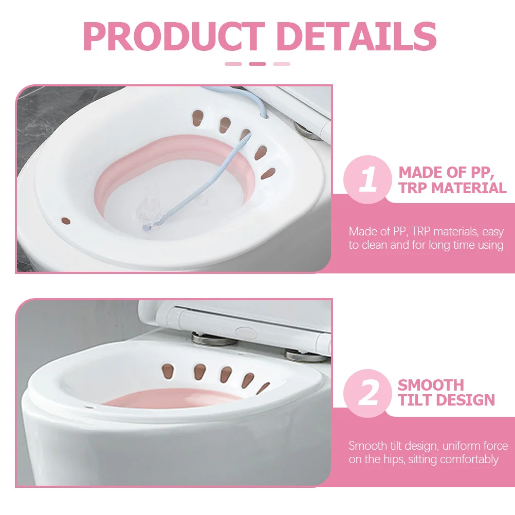 Sitz bain siège de toilette bassin soins post-partum baignoire Sitz bain soulagement des hémorroïdes pliable Anti-déversement conception de hanche confortable