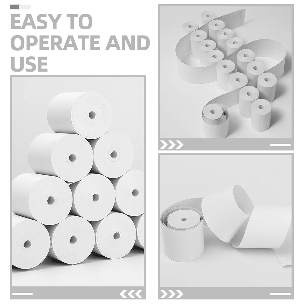 

25 Thermal Paper Rolls Clear Printing Receipt Paper Rolls Safe Easy Use for Restaurants Supermarkets Offices Till Roll