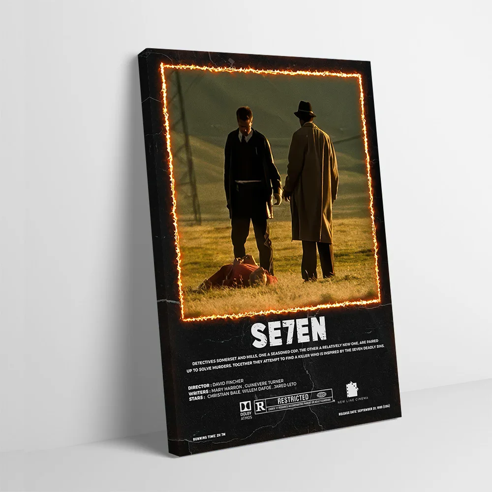 

Постер фильма Se7en, настраиваемая печатная картина на холсте для украшения стен, декор для гостиной, эстетическое украшение для дома