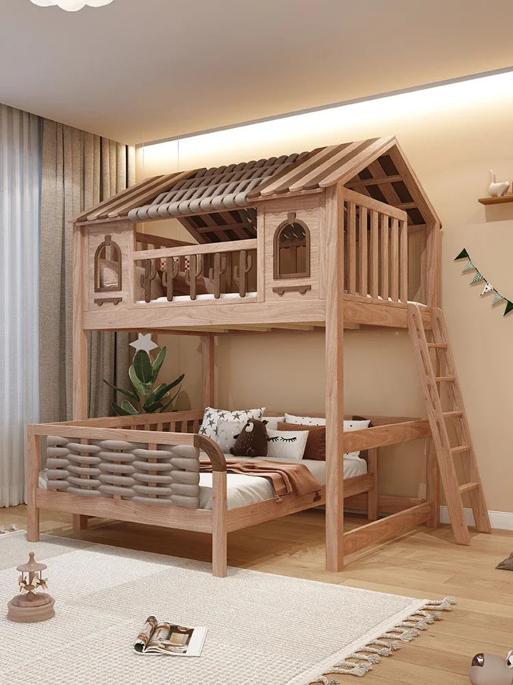 Children's room Tree house  Interlaced upper and lower  Bunk Children's bed Upper and lower bunk Multifunctional comb