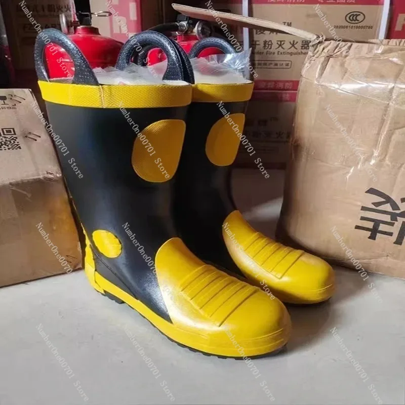 

Fire Safety Boots with Anti-Smash Puncture Resistant Steel Toe