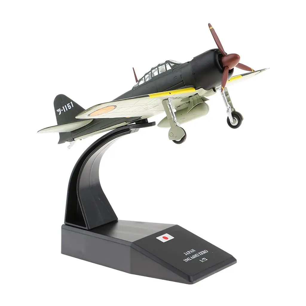 1:72 A6M Zero Fighter Plane Model Toys w/ Display Stand Gift Table