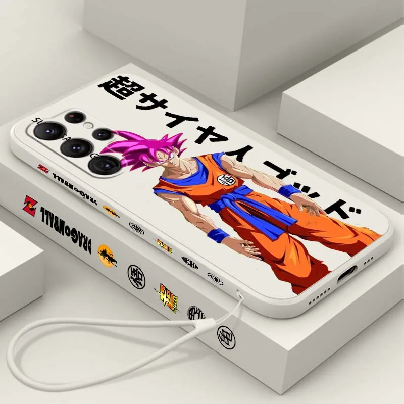 

Comics Gohan Goku Dragon Ball Phone Case For Samsung Galaxy S26 S25 S24 S23 S22 S21 S20 S10 Edge Ultra Plus FE Liquid Left Rope