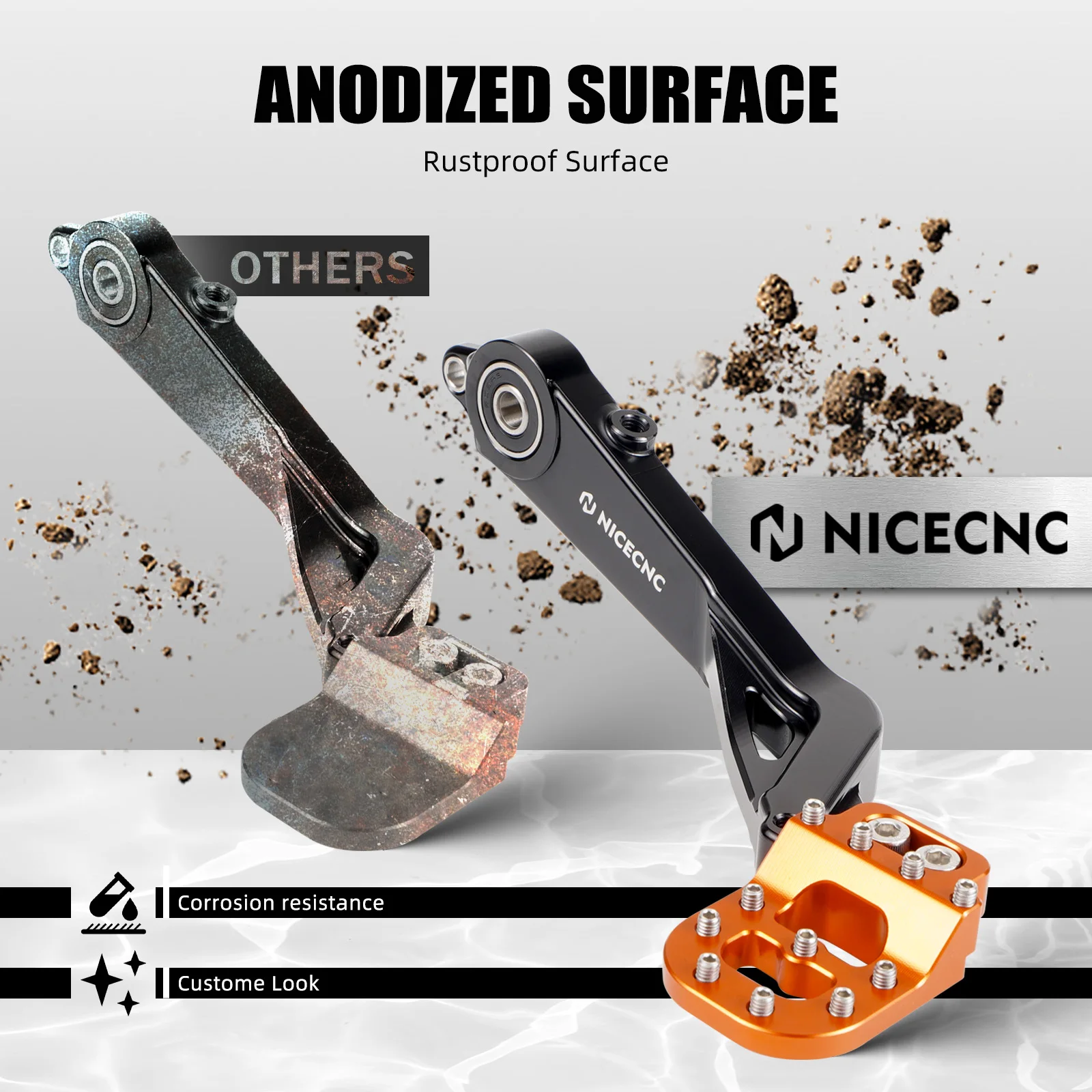 

For KTM Adventure 390 250 2020-2024 Rear Brake Pedal Lever Step Plate For KTM 250/390 Adventure 2020 2021 2022 2023 2024