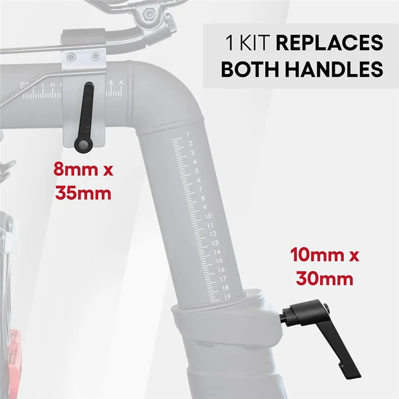 -A90P 2Pack Replacement Seat & Handlebars Slide Adjustment Handles - L Handle For Peloton Bike