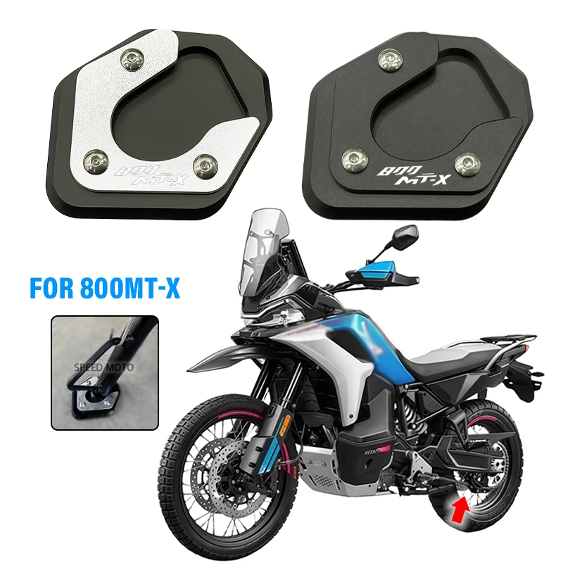

For CFMOTO 800 MT X 800MTX 800MT-X 2024 2025 Motorcycle Accessories Kickstand Foot Side Stand Extension Enlarger Plate Pad Parts