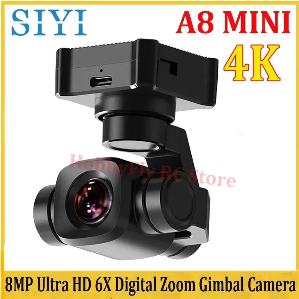 SIYI A8 mini 4K 8MP Ultra HD 6X Digital Zoom Gimbal Camera with 1/1.7