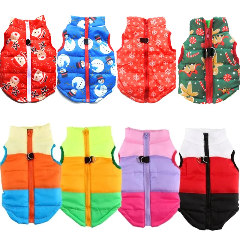 

Winter Warm Christmas Dog Down Jacket Pet Clothes for Small Dog Windproof Cat Coat Padded Clothes Puppy Outfit Chihuahua Clothes