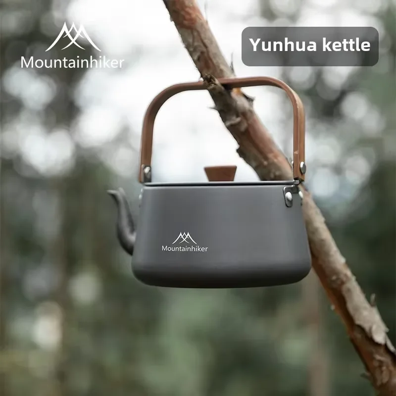 Mountainhiker Camping Style Outdoor Travel Water Kettle Lightweight Portable Picnic Aluminum Alloy 1.1L Teapot Coffee Pot