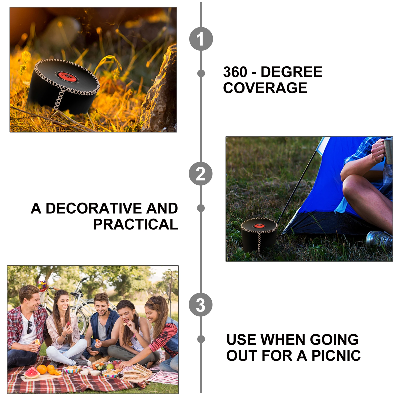 

Gas Tank Protector Cover Camping Tool BBQ Accessory Wear Resistant Durable 360 Degree Protective Case Small Size Gas