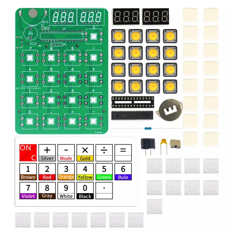 مجموعة آلة حاسبة الكمبيوتر رقاقة واحدة متحكم التدريس تجربة التدريب الإلكترونية لتقوم بها بنفسك أجزاء ممارسة اللحام #4