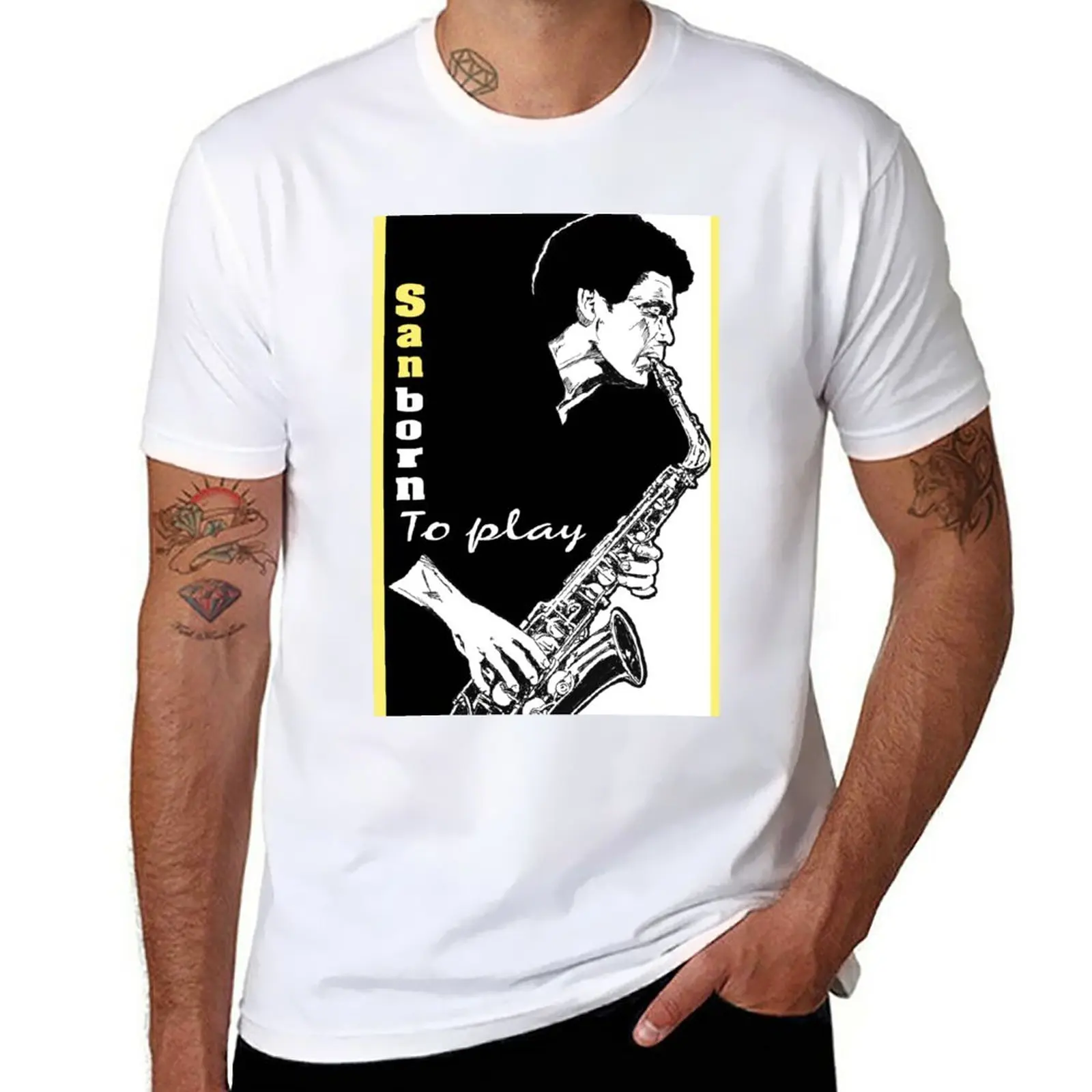 New David Sanborn T-Shirt T-shirt short Short sleeve boys t shirts oversized t shirts for men