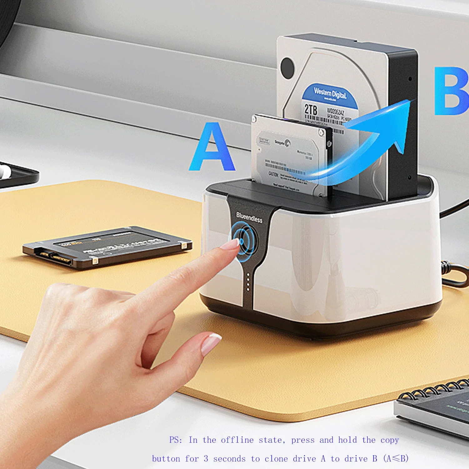 

USB 3.0 To SATA Dual Bay HDD Docking Station Support Offline Clone Hard Drive Dock SATA 2.5& 3.5inch Hard Drive Docking Station