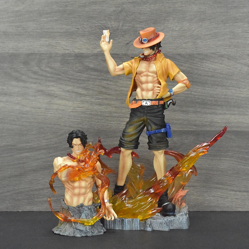 

Anime One Piece Ace Fire Fist Figure Standing Statue Flame Portgas D Ace Figurine 26.5cm PVC Collection Model Peripheral Toys