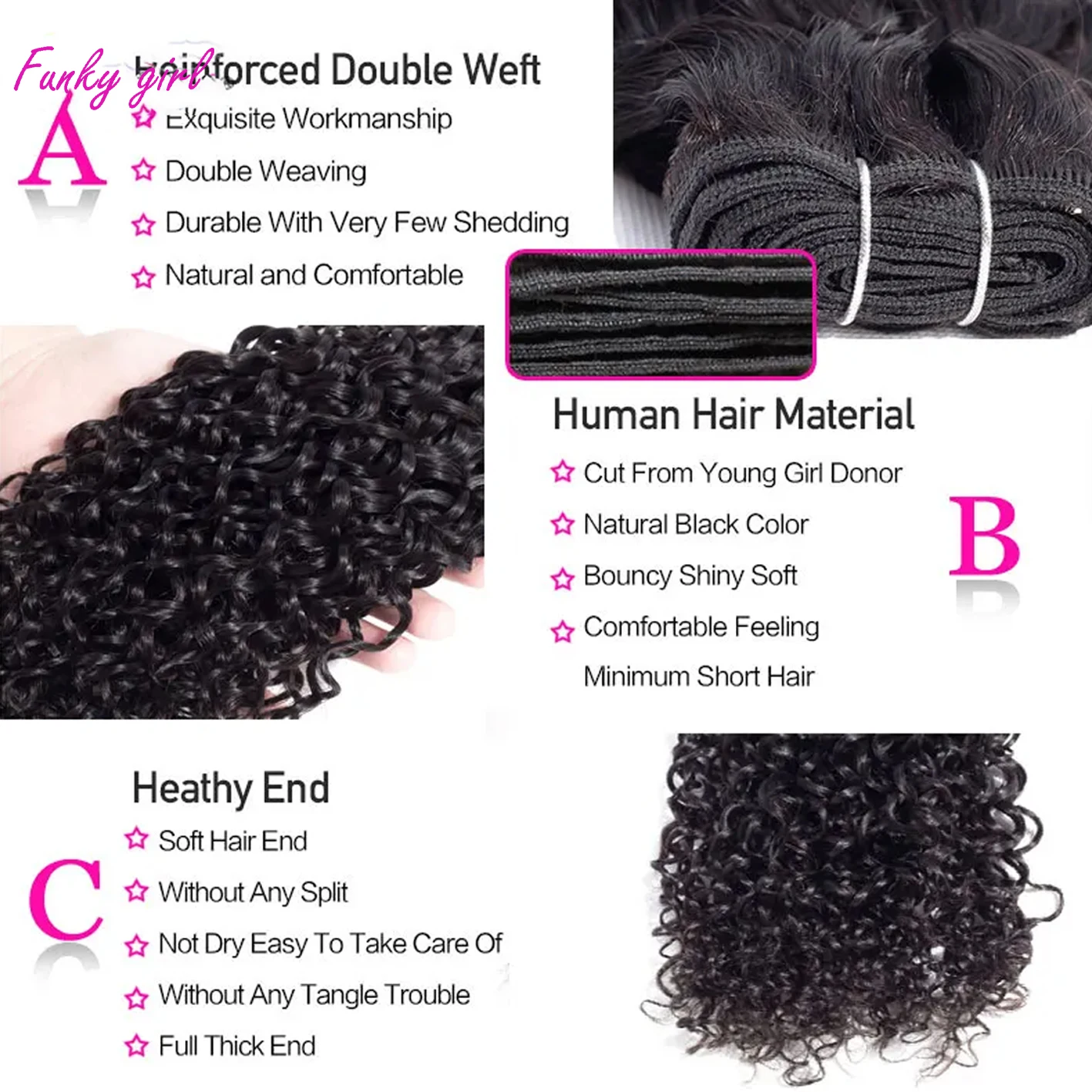 Peruvian Water Wave Bundles With Closure 8-34Inch Natural Wave Hair Extension Remy Human Hair Bundels With Frontal