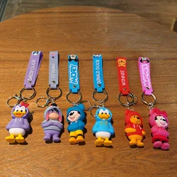 Cartoon Anime Disney Keychain Mickey Keychain Minnie Mouse Mickey Cute Doll Kawaii  Keyring Ornament Key Chain Car Bag Pendant