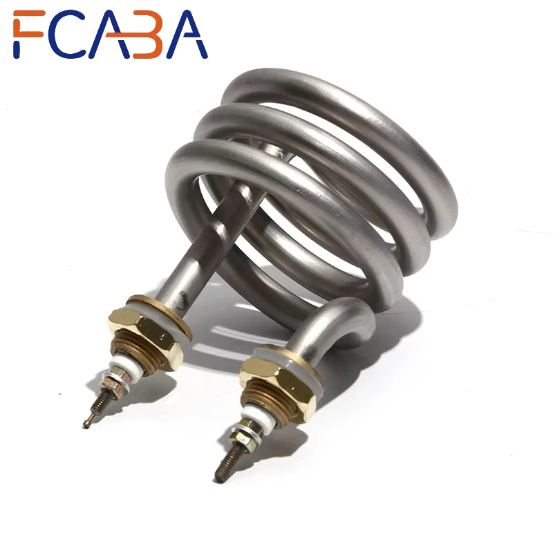 FCABA M16 Copper Thread 220V/380V Water Distiller Heater 304SUS Tube 2.5KW/3KW/4.5KW Water Boiler Replacement Heating Element