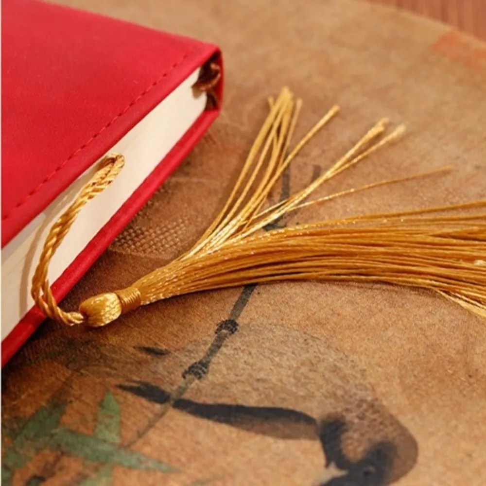 Oil Painting Metal Bookmark Student Gift with Ruler Reading Book Clip School Office Supplies Tassel Pendant Pagination Mark