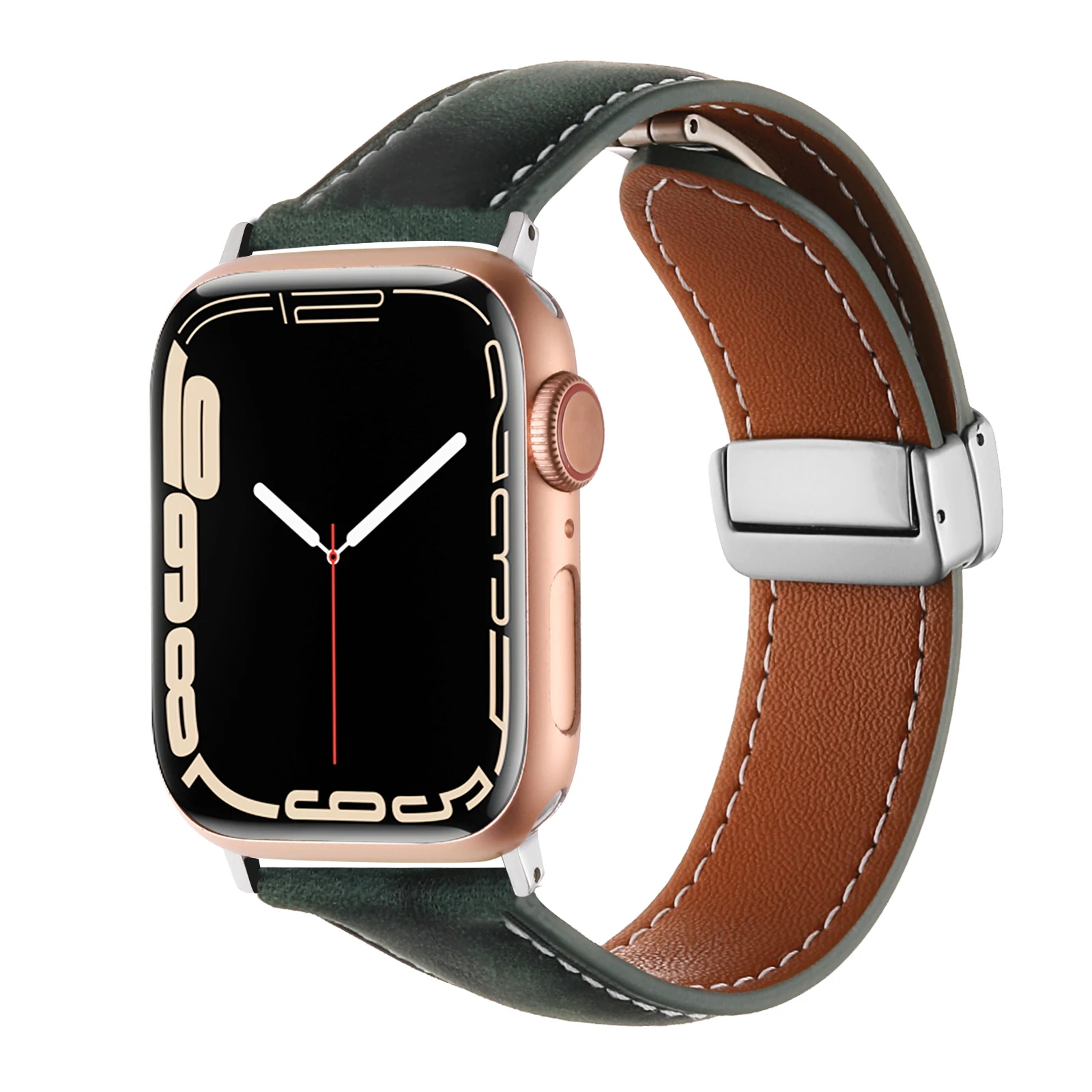 Genuine Leather Watch Strap Watchband For Apple Watch Band 49mm 44mm 40 45 mm 42 41mm Series 9 8 7 6 Ultra 2 Ultra Bracelet