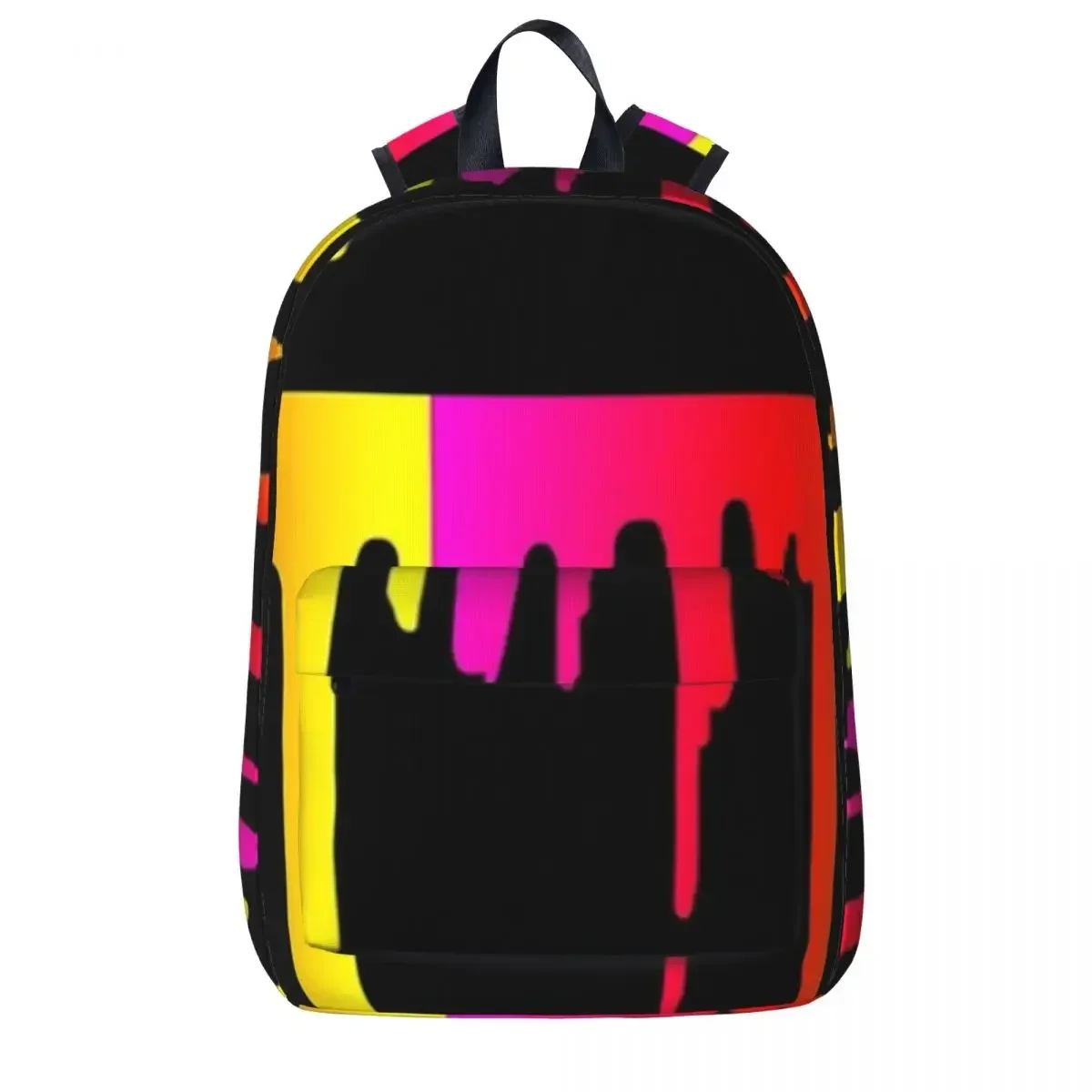 Paint Drip Magenta Red Yellow Woman Backpacks Boys Girls Bookbag Waterproof Children School Bags Portability Travel Rucksack