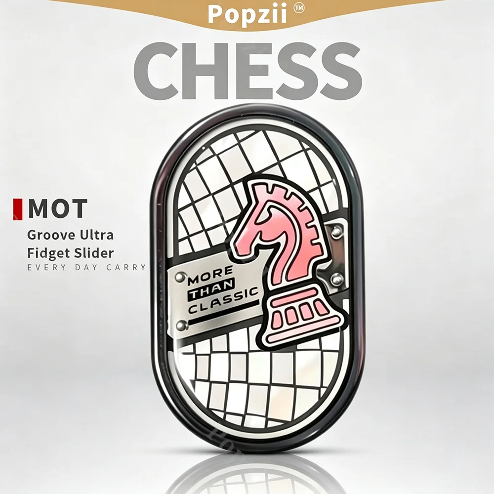MOT Groove Ultra CHESS Luminous Fidget Slider Stress Relief Toy Rotates Left And Right 360° Push Slider Fidget Toys For Adult