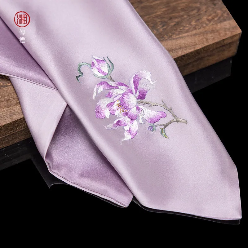 35x35CM Silk Towel Handmade Double Silk Handkerchief Chinese Style