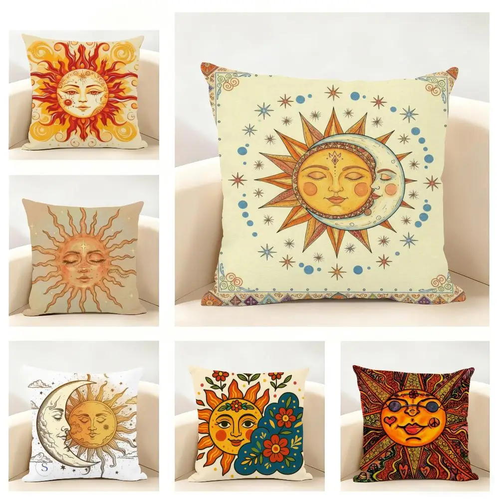 SHine B-Bohemian Ethnic Design Art Cushion Cover Linen Pillowcase Soft  for Sofa Bed Home Room Decor