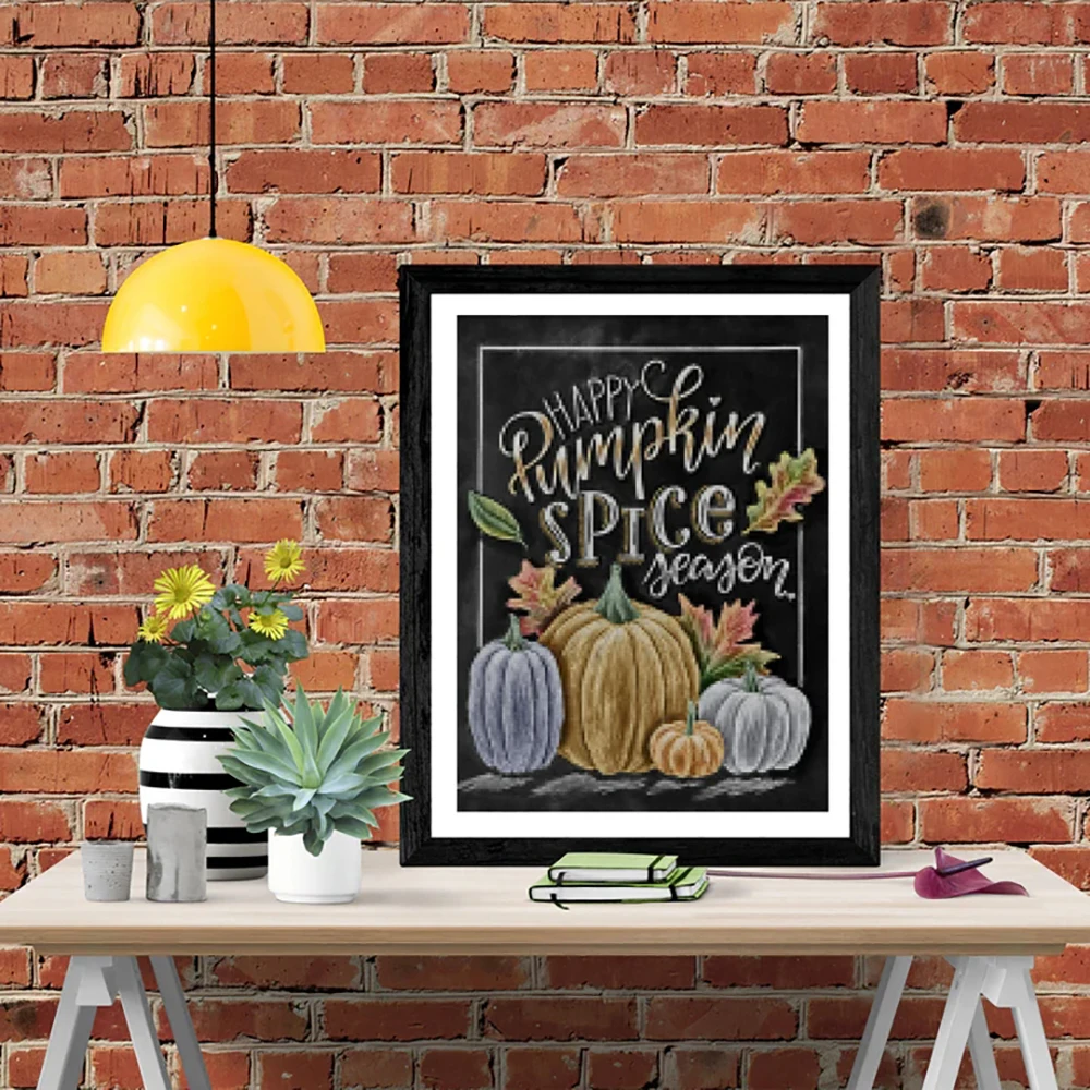 5D Diamond Painting Pumpkin Harvest Scenery Square/Round Rhinestone Hobby Crafts Mosaic Handmade Gifts Cross Stitch Home Decor