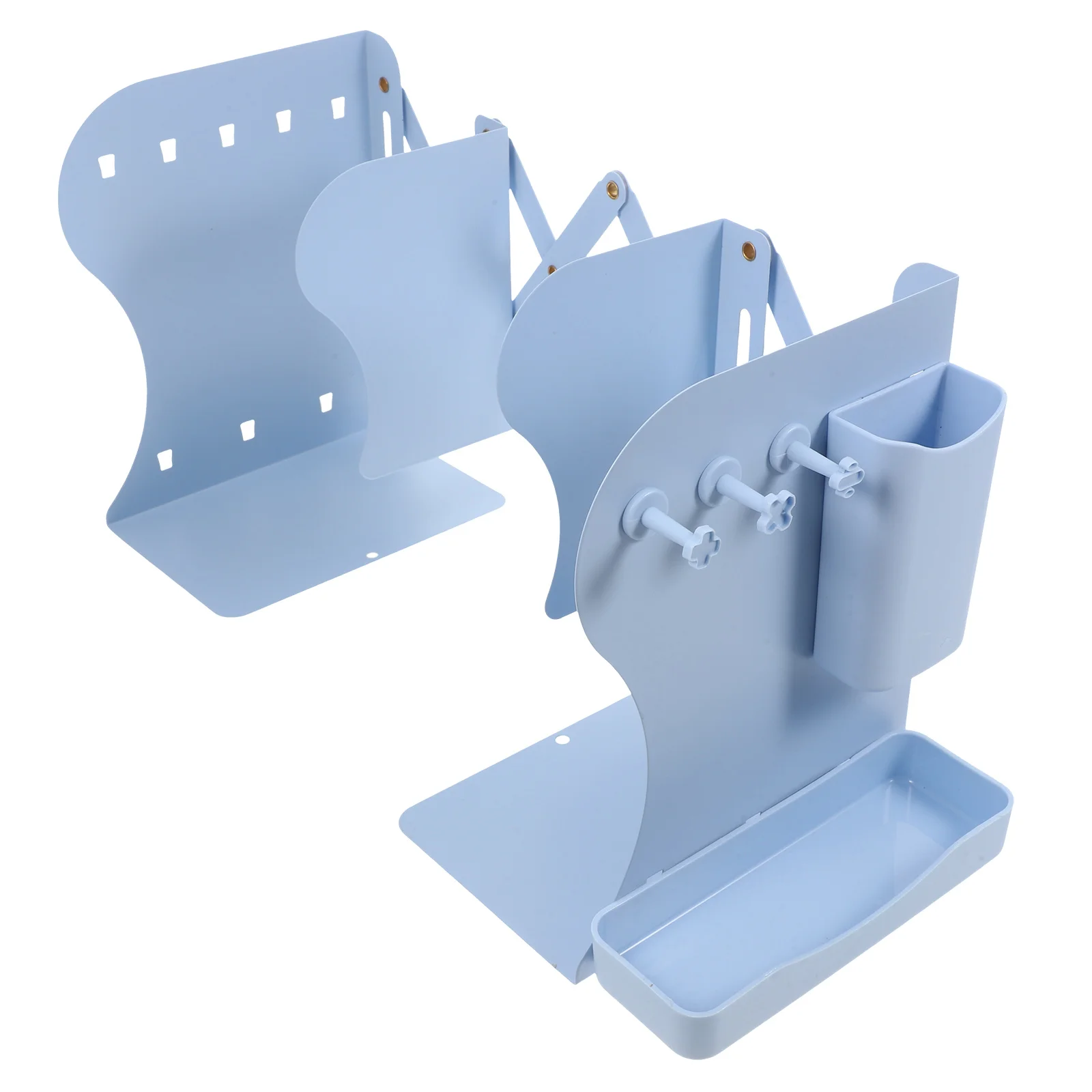

Retractable Adjustable Bookend Metal Heavy Duty Desk Organizer with Hooks Pen Holder Magazine File Organizer Adjustable Book End