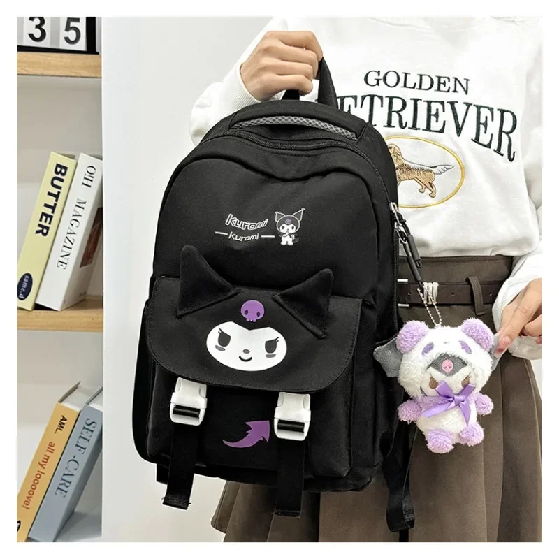 Sanrio Kuromi Melody Childrens Backpack Kawaii Large Capacity Cartoon Light and Lovely Trend Middle School Students Schoolbags