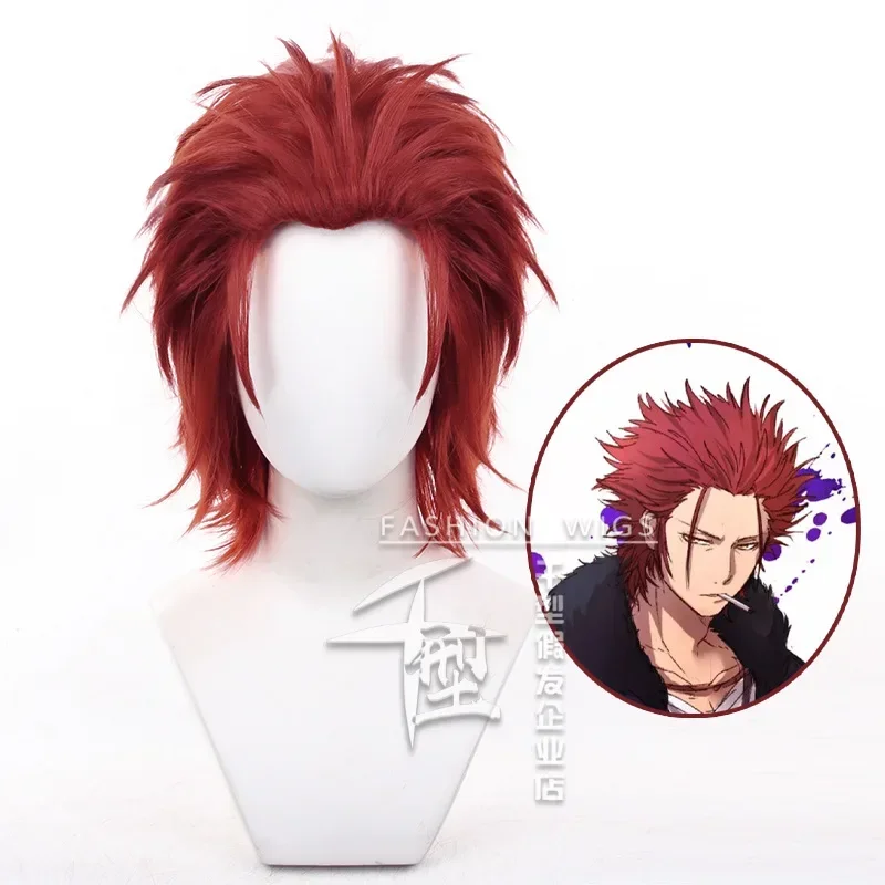 Suoh Mikoto Anime K Cosplay King Wig Red Hair Necklace Bracelet Trousers Chain Man  HolloweenHeat Resistant Synthetic Wigs