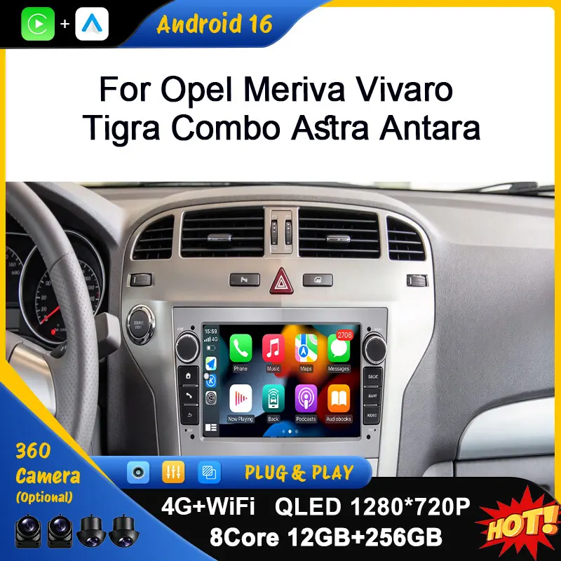 7 inch For Opel Meriva Vivaro Tigra Combo Astra Antara Car Multimedia Player Bluetooth DSP Stereo 4G Touch Screen Head Unit IPS
