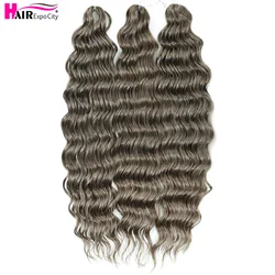 Anna Hair 24 inch Loose Deep Wave Synthetic Crochet Hair Ombre Brown Blonde Curly Twist Braiding Hair Extension