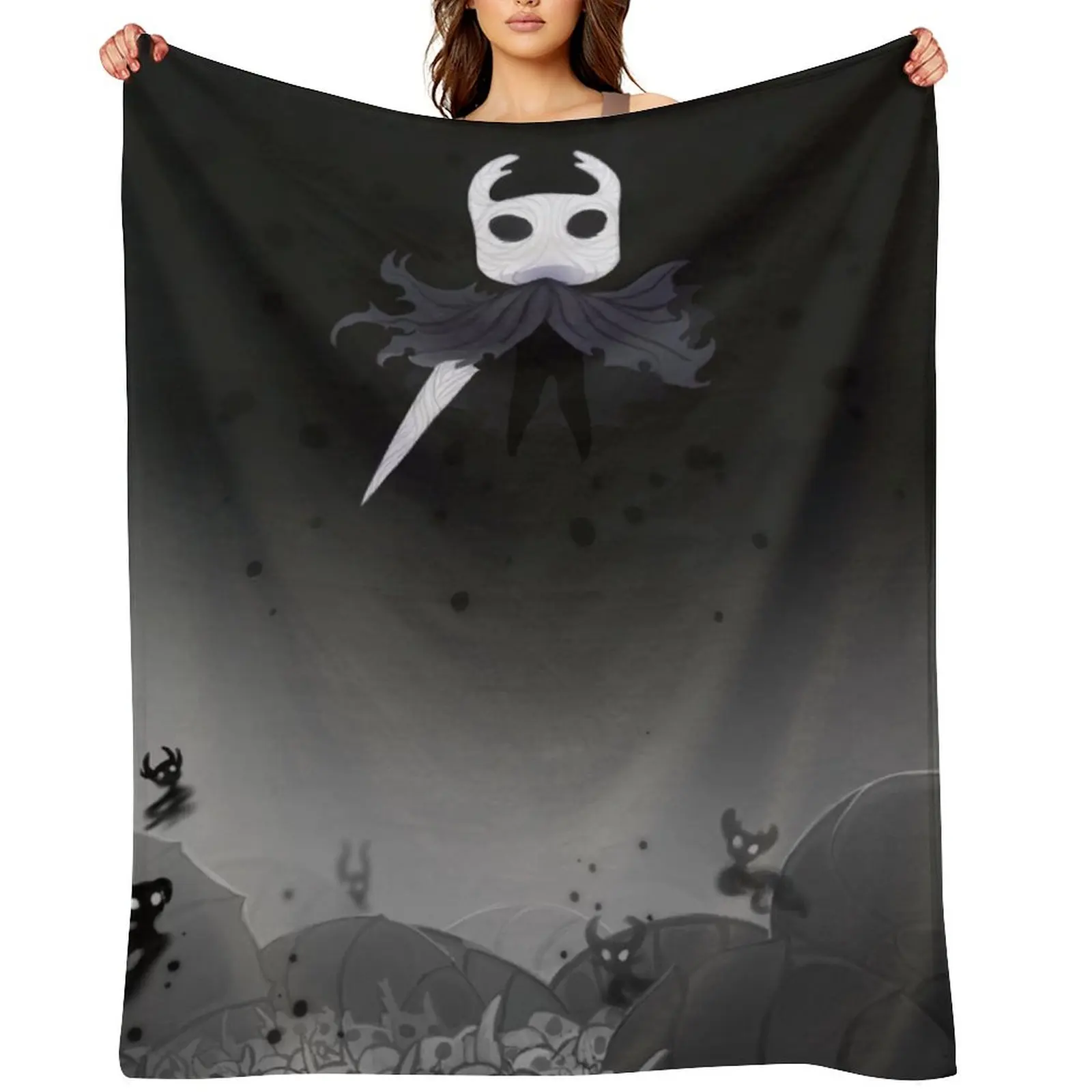 

Hollow Knight in the Abyss Throw Blanket Beautifuls Comforter Custom Hairy Blankets