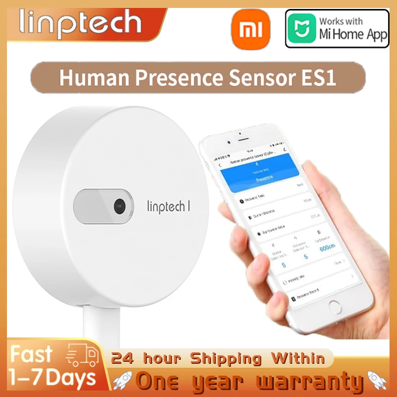 Linptech Human Body Presence Sensor ES1 Zigbee/Wi-Fi Communication Millimeter Wave Radar Inductive Static For Xiaomi or Tuya APP