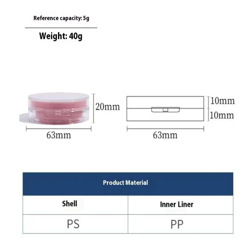 DIY-doos met spiegel met spons Make-up gereedschap BB Cream Cosmetische Case Container Draagbare Foundation Lege luchtkussen Bladerdeegdoos