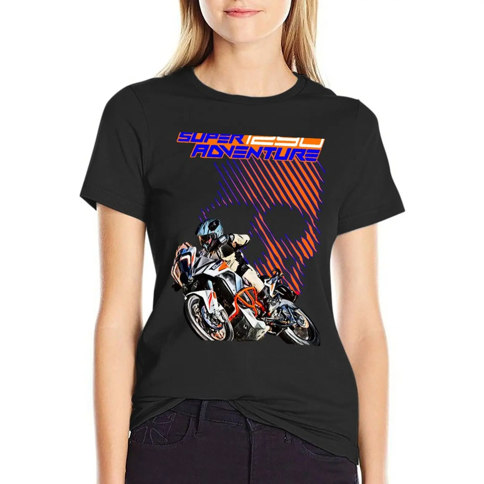 

Super Adventure 1290 Off road Skull T-Shirt sports fans customs design your own Women's cotton t-shirt